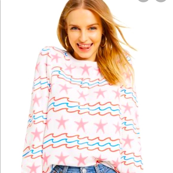 Wildfox SEA STARS & Stripes Bagy beach top sweater - Picture 2 of 8